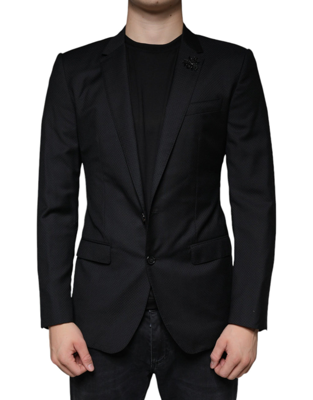 Black MARTINI Bee Einreihiger Blazer