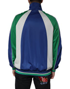 Multicolor Polyester Bomberjacke mit durchgehendem Reißverschluss