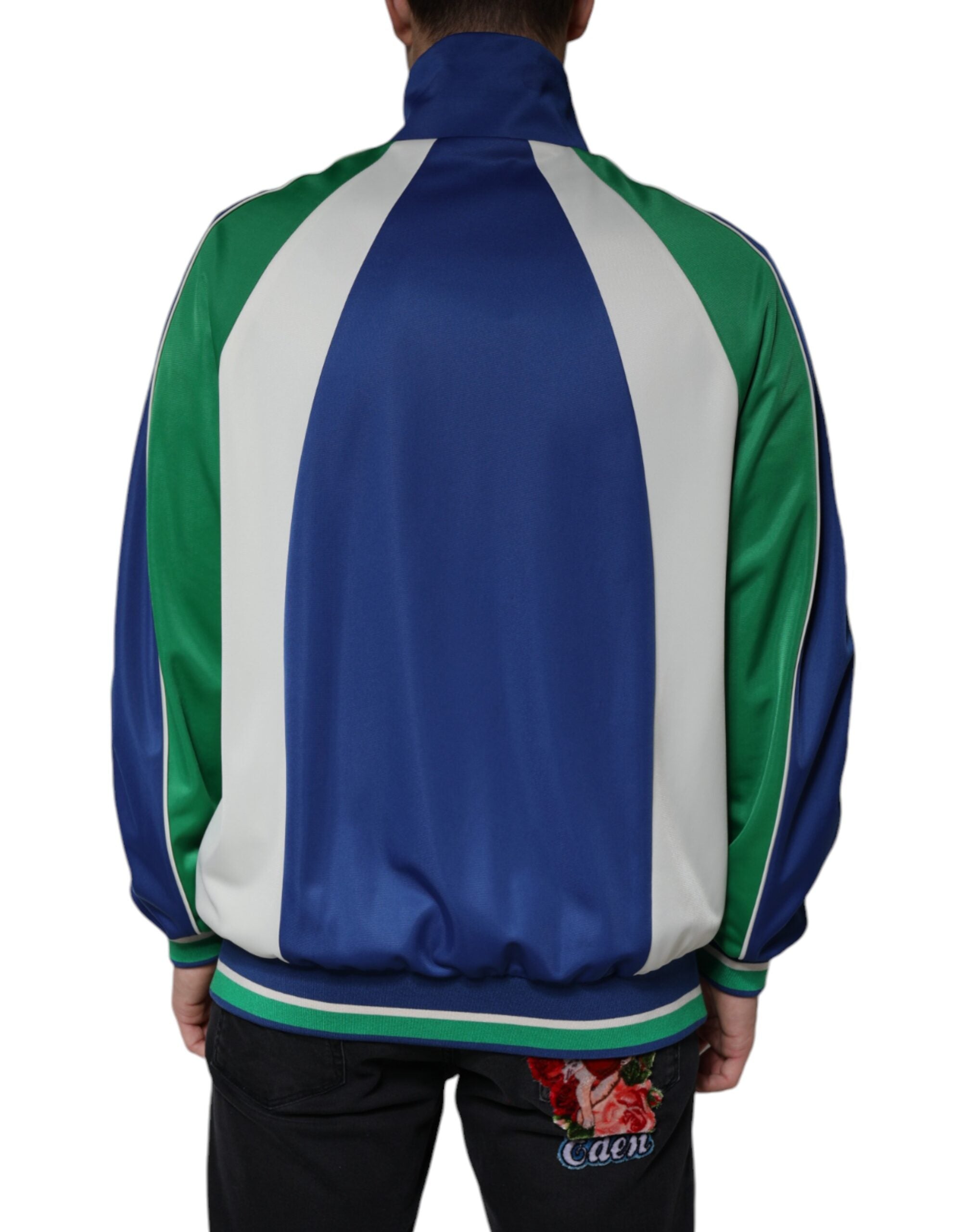 Multicolor Polyester Bomberjacke mit durchgehendem Reißverschluss