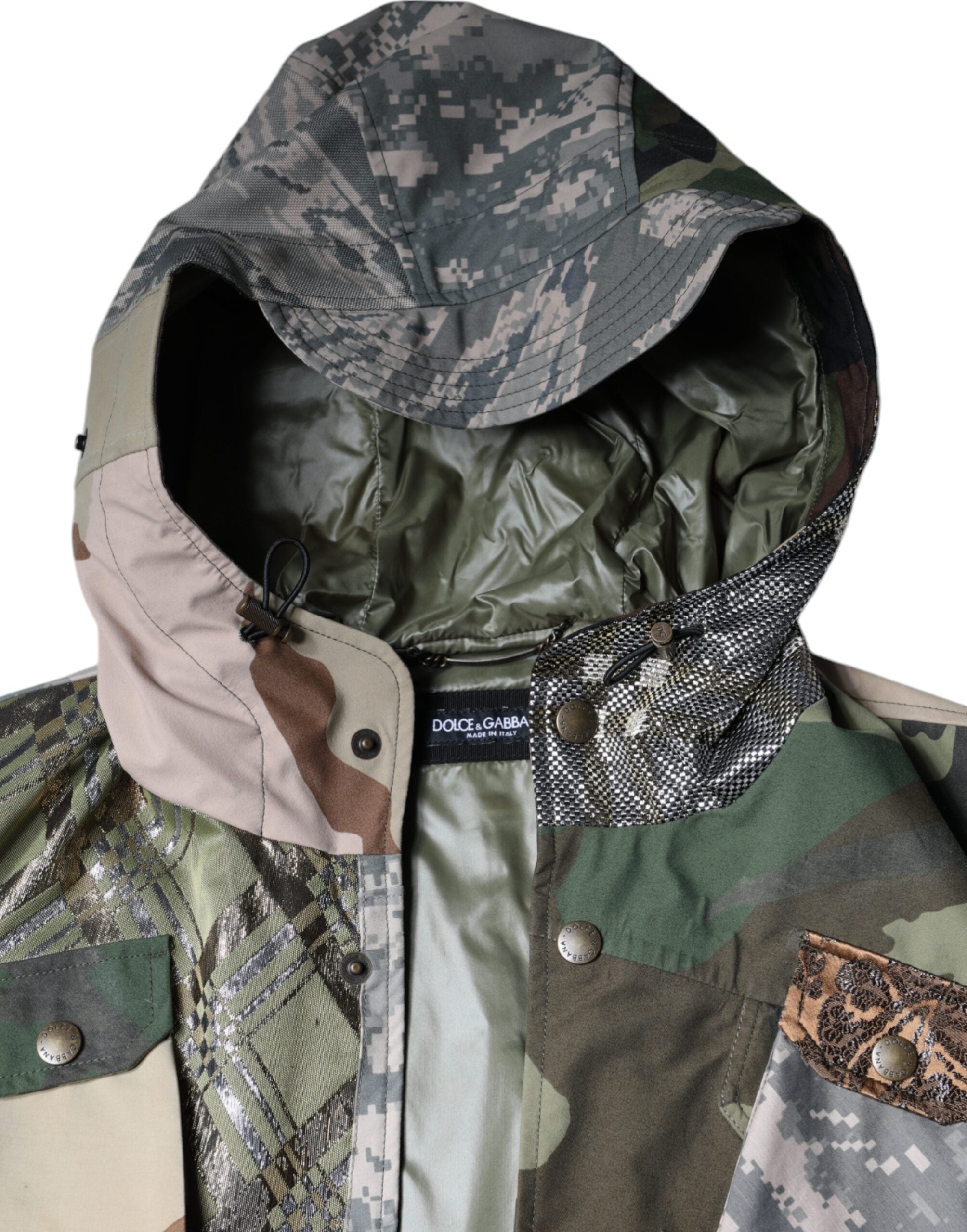 Bunte Patchwork Kapuzenwestenjacke