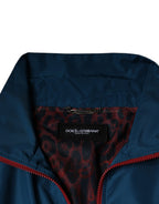 Mehrfarbige Polyester-Jacke mit durchgehendem Reißverschluss