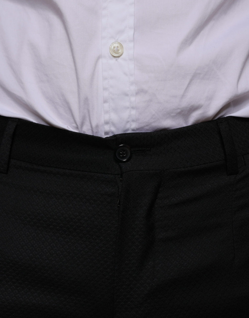 Schwarze Woll-Skinny-Anzughose