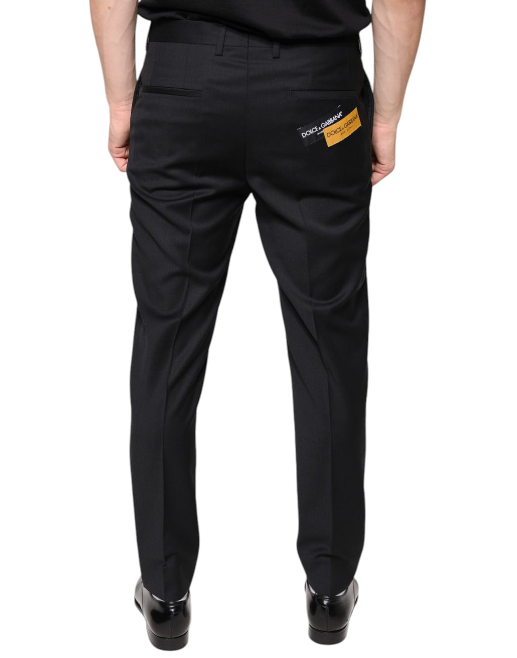 Pantaloni Eleganti da Uomo Neri in Lana Skinny