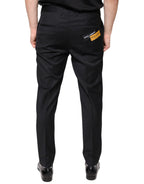 Pantaloni Eleganti da Uomo Neri in Lana Skinny