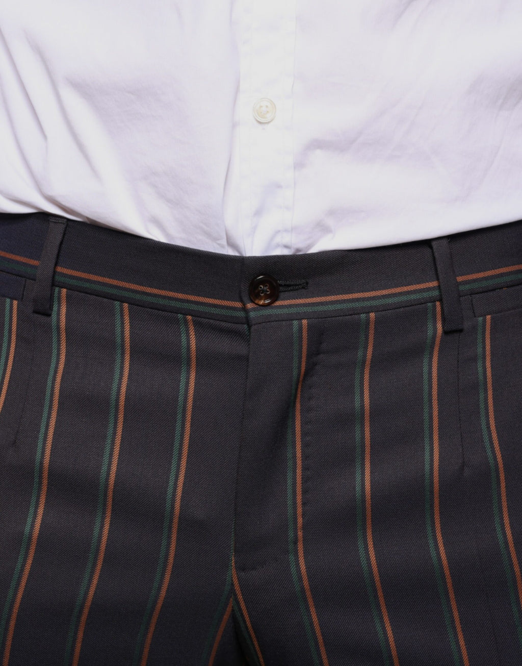 Brown Stripes Skinny Herren Anzughose