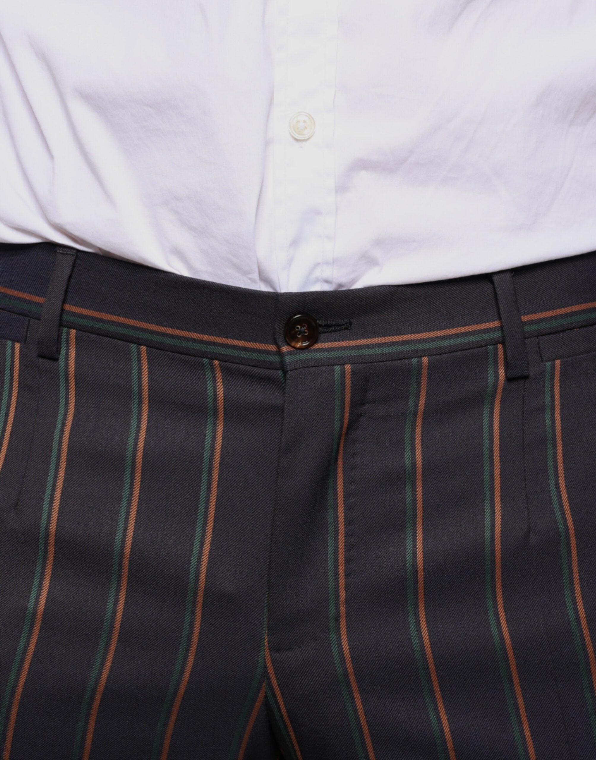 Brown Stripes Skinny Herren Anzughose