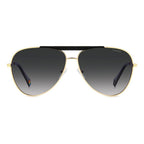 Schwarze Metallsonnenbrille