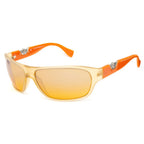 Orangefarbene Sonnenbrille mit eingespritzten Gläsern