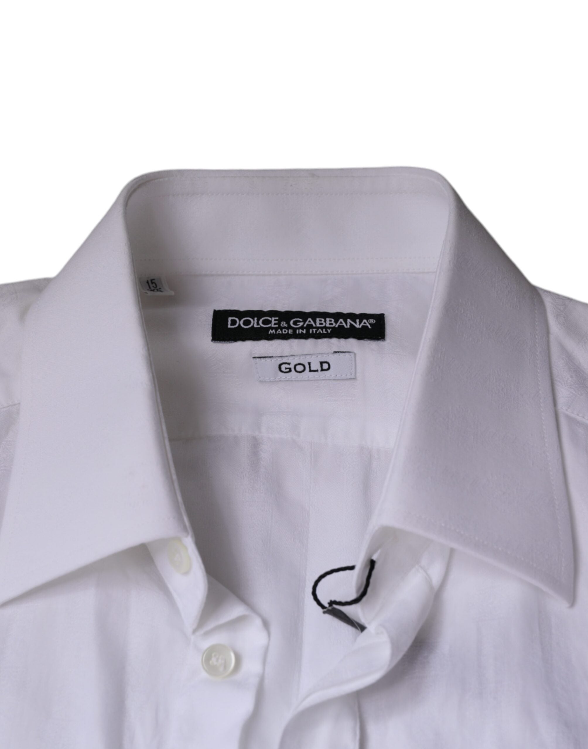 Weißes Baumwoll Herren Hemd GOLD Festlich