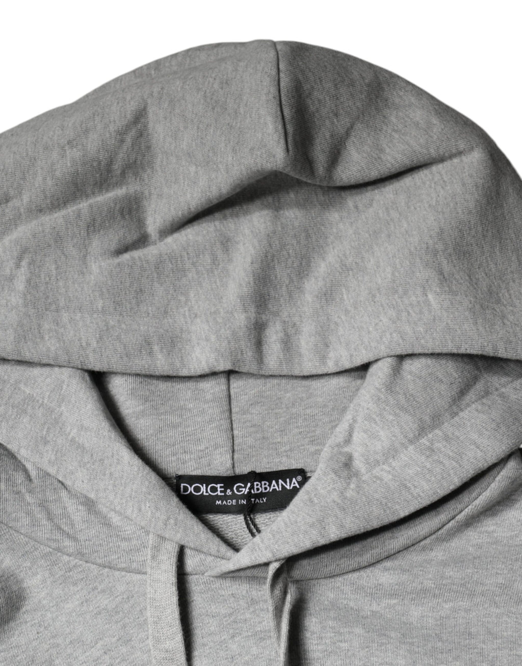 Felpa con cappuccio in cotone grigio con logo