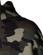 Mehrfarbiger Kapuzenpullover im Camouflage-Look