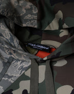 Mehrfarbiger Kapuzenpullover im Camouflage-Look