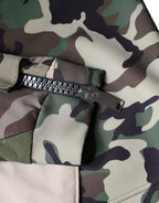 Mehrfarbiger Kapuzenpullover im Camouflage-Look