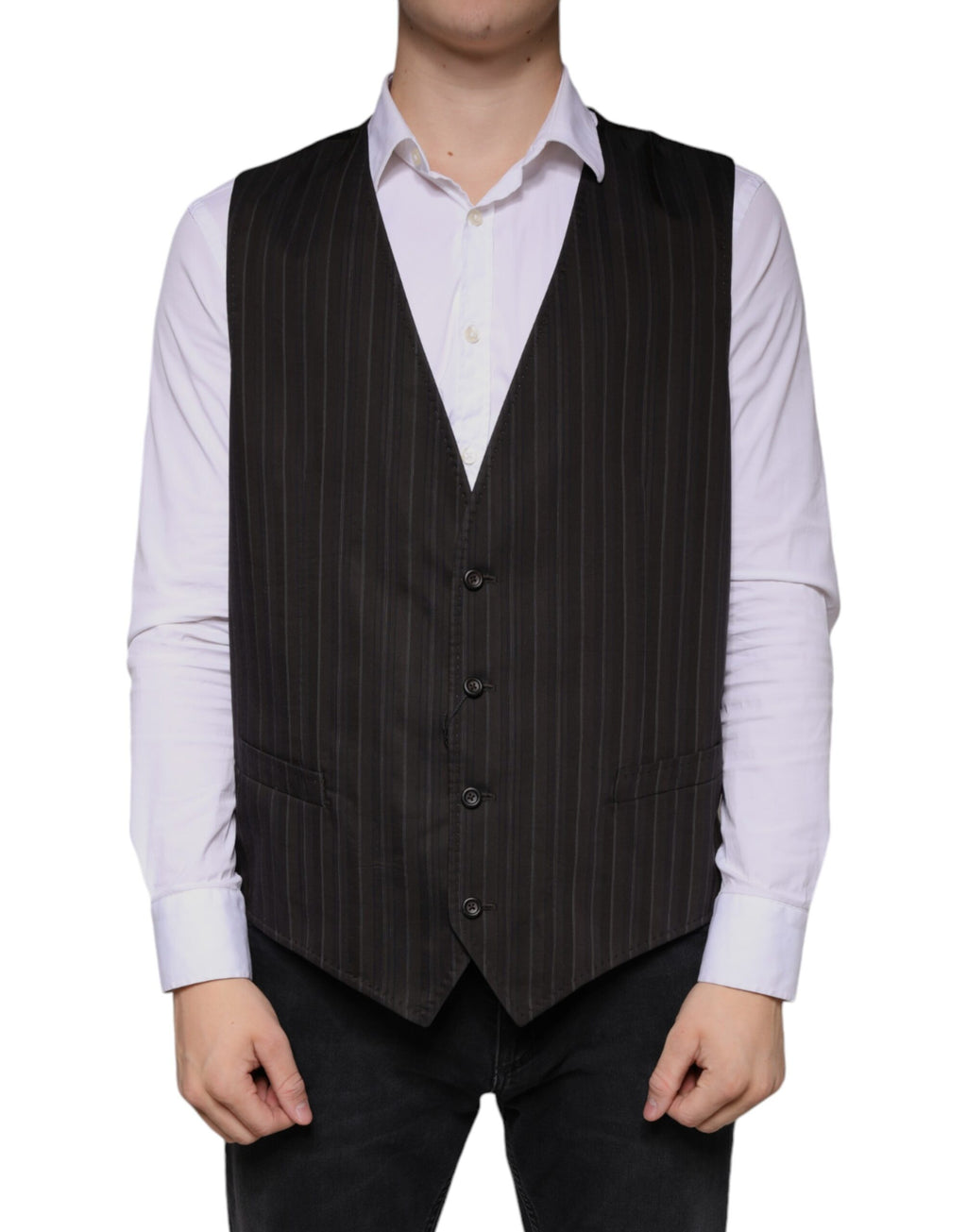 Schwarze Weste aus Baumwolle Elegante Weste