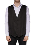 Schwarze Weste aus Baumwolle Elegante Weste