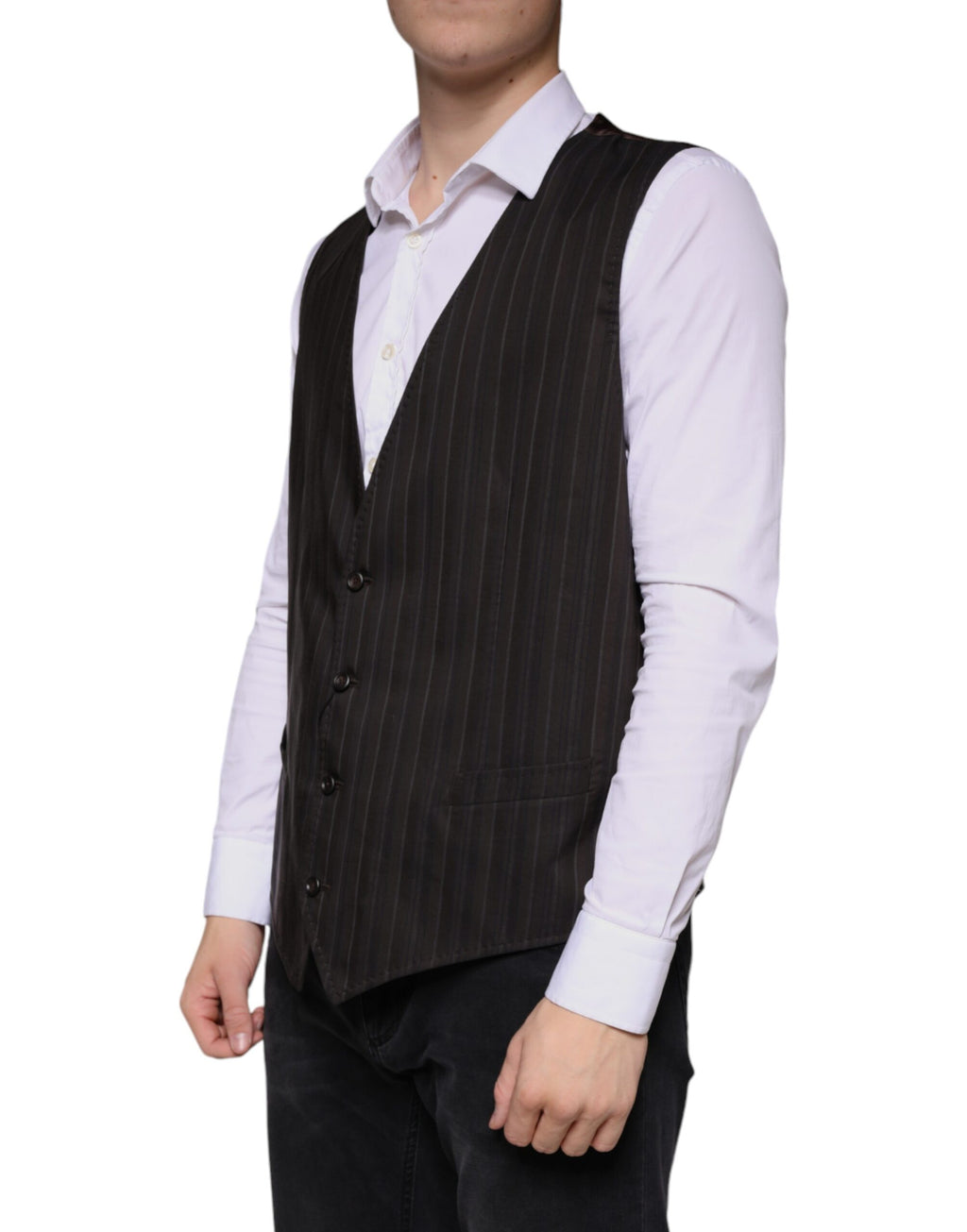 Schwarze Weste aus Baumwolle Elegante Weste