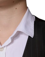 Schwarze Weste aus Baumwolle Elegante Weste
