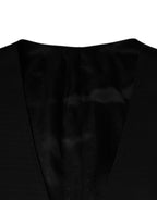 Schwarze Weste aus Wolle Elegante Weste