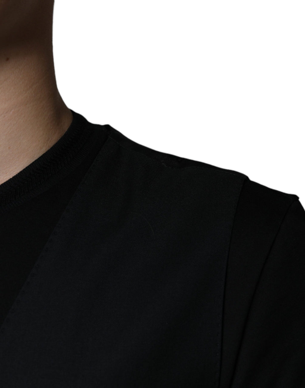Schwarze Wollweste Kleid Formale Weste