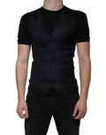 Schwarze Leder Weste Kleid Formelle Weste