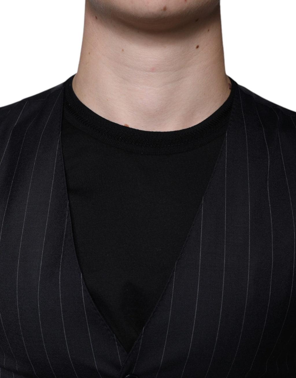 Schwarze Leder Weste Kleid Formelle Weste