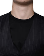 Schwarze Leder Weste Kleid Formelle Weste