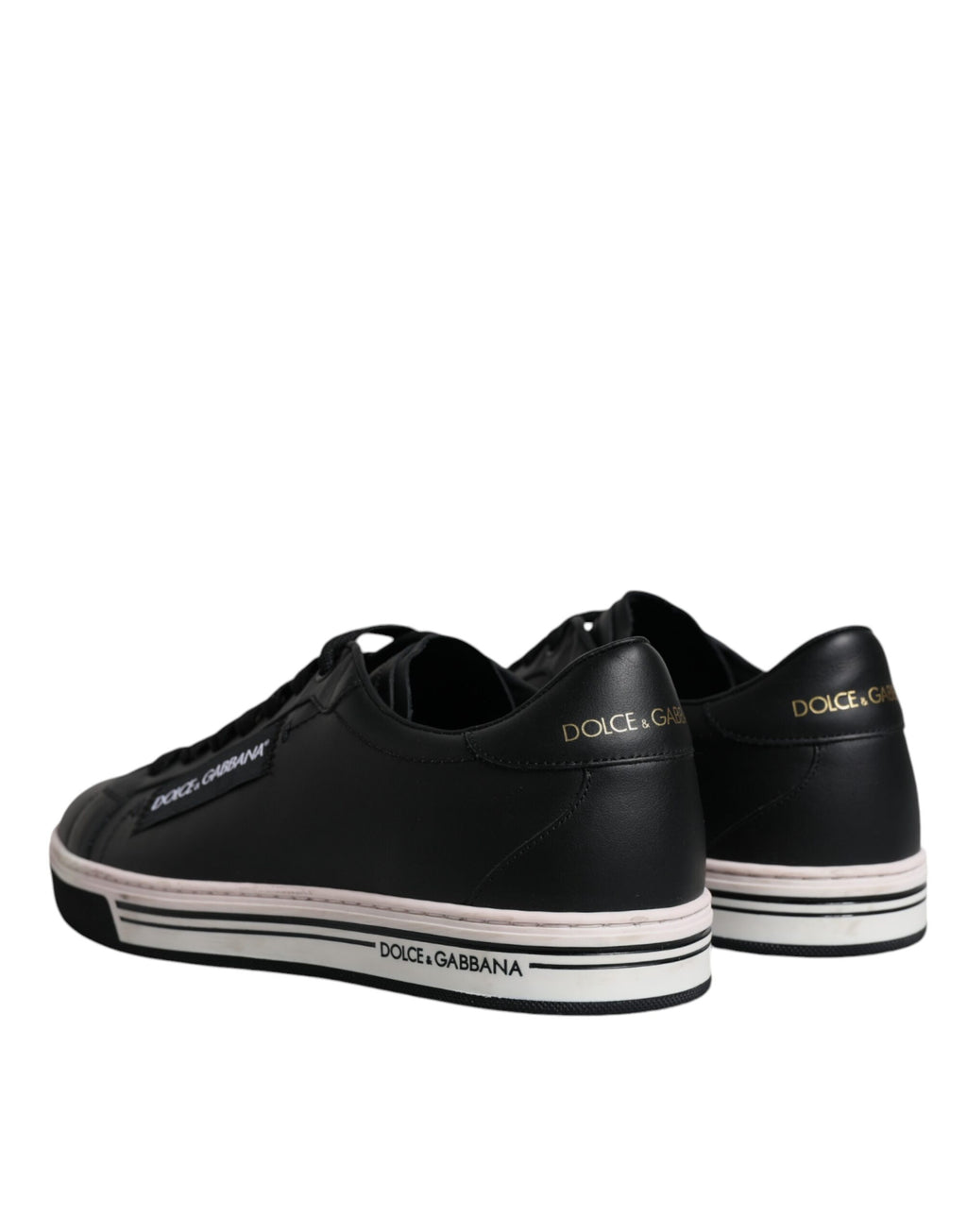 Schwarze Low-Top Herren Sneaker aus Leder