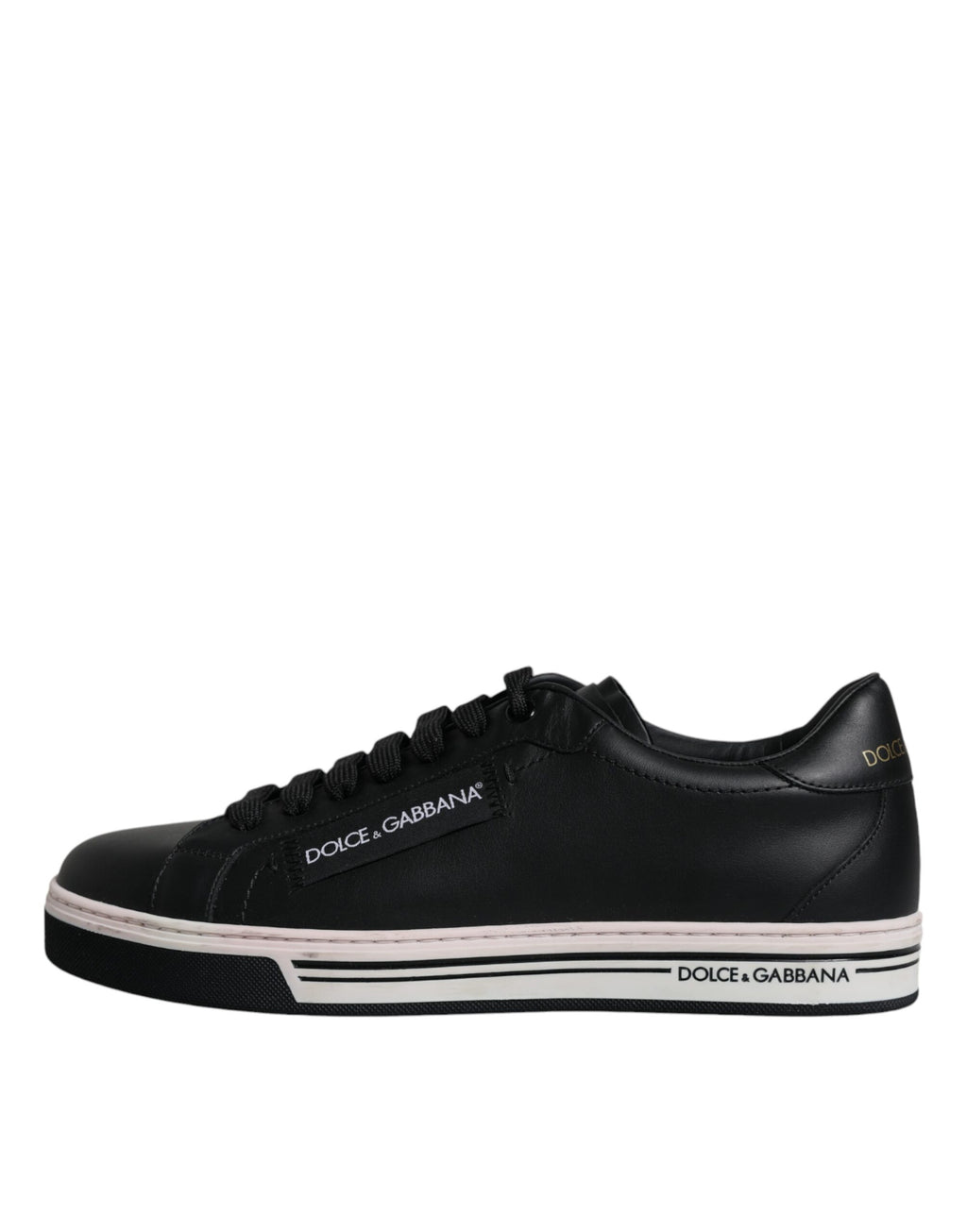 Schwarze Low-Top Herren Sneaker aus Leder