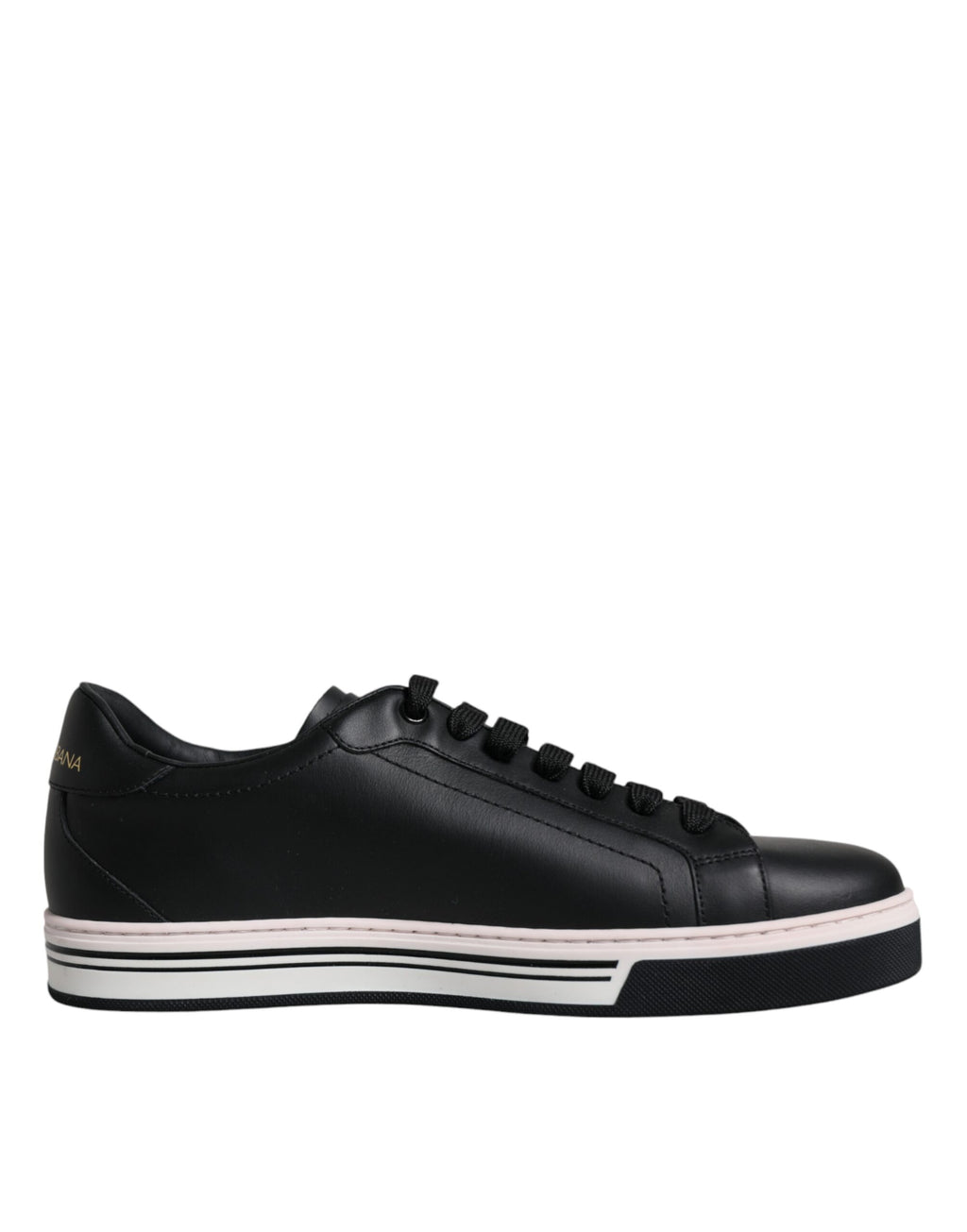 Schwarze Low-Top Herren Sneaker aus Leder