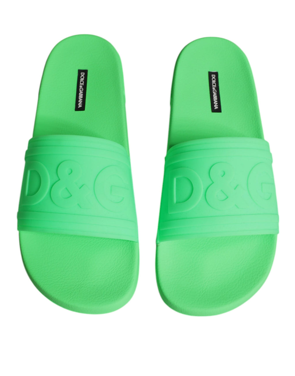 Grüne Leder-Pantoletten Badeschuhe