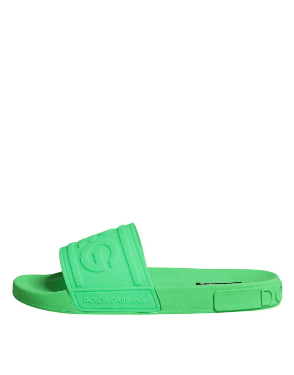 Grüne Leder-Pantoletten Badeschuhe
