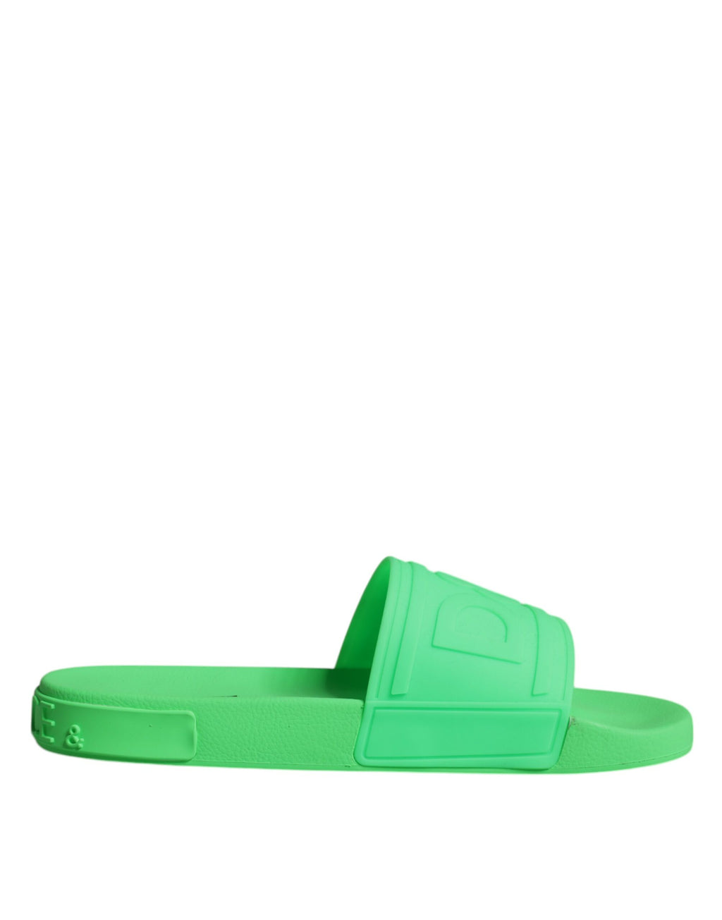 Grüne Leder-Pantoletten Badeschuhe