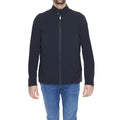 Schwarze Nylon-Windjacke