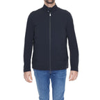 Schwarze Nylon-Windjacke