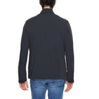 Schwarze Nylon-Windjacke
