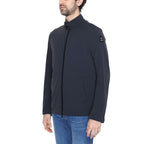 Schwarze Nylon-Windjacke