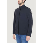 Schwarze Nylon-Windjacke