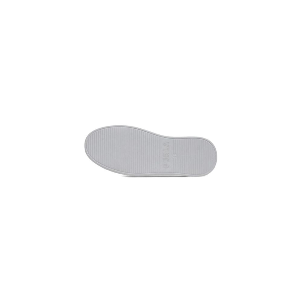 White Polyethylene Low Top Sneakers