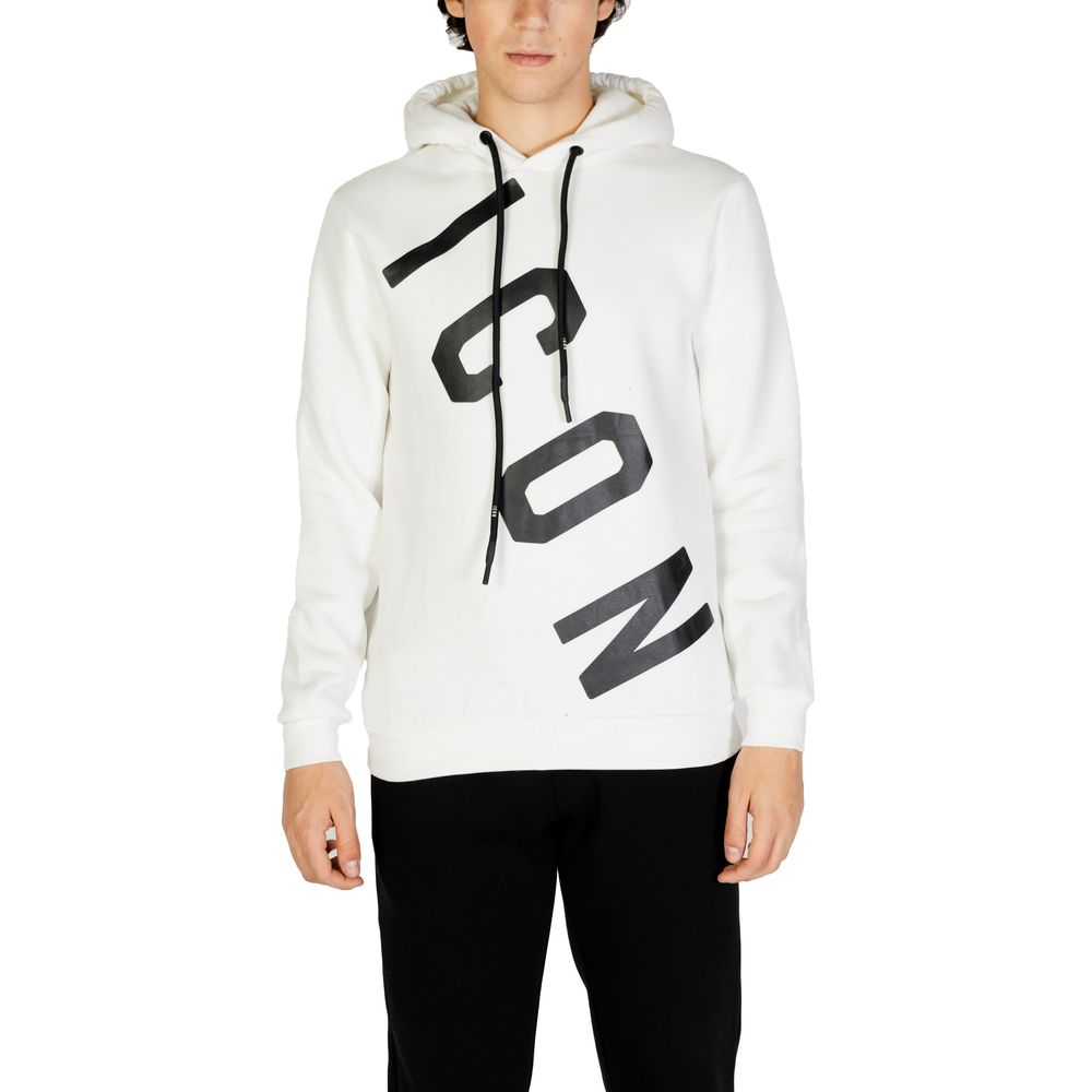 Weißer Baumwoll-Hoodie
