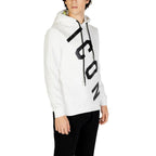 Weißer Baumwoll-Hoodie