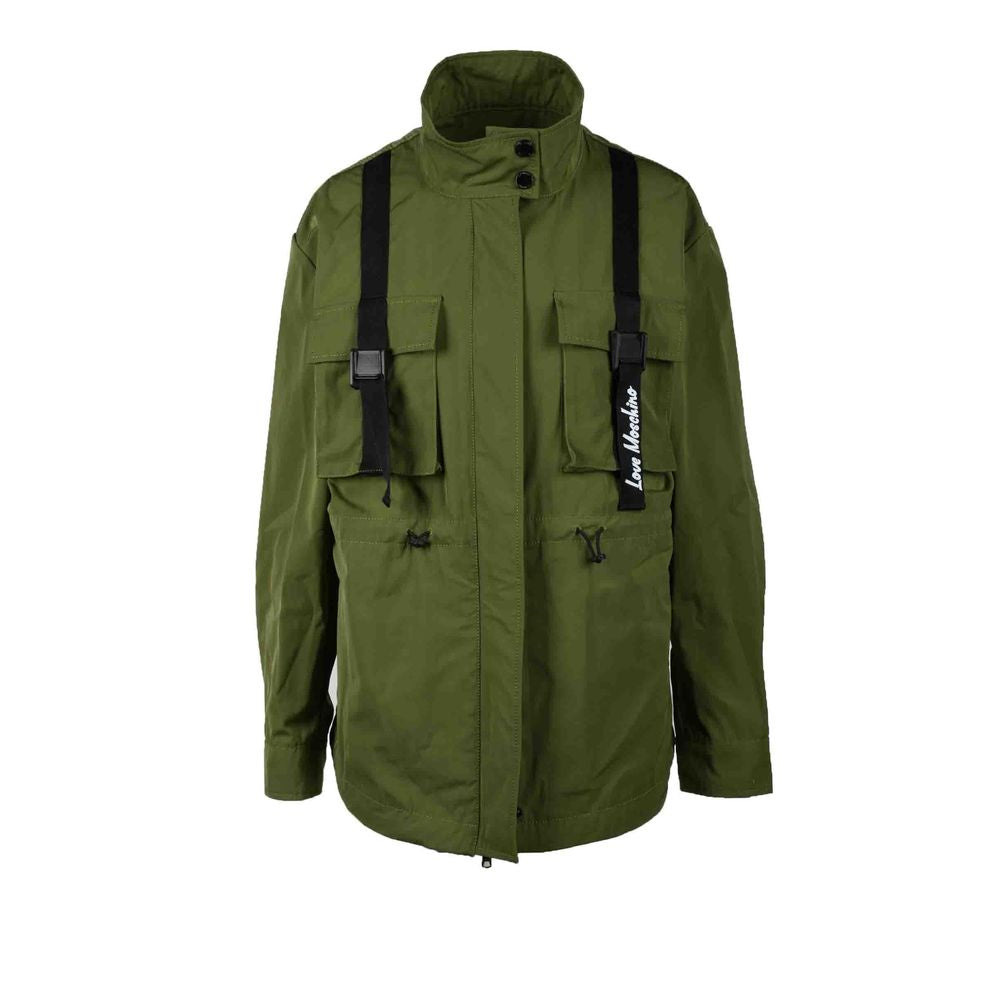 Grüner Polyester-Parka