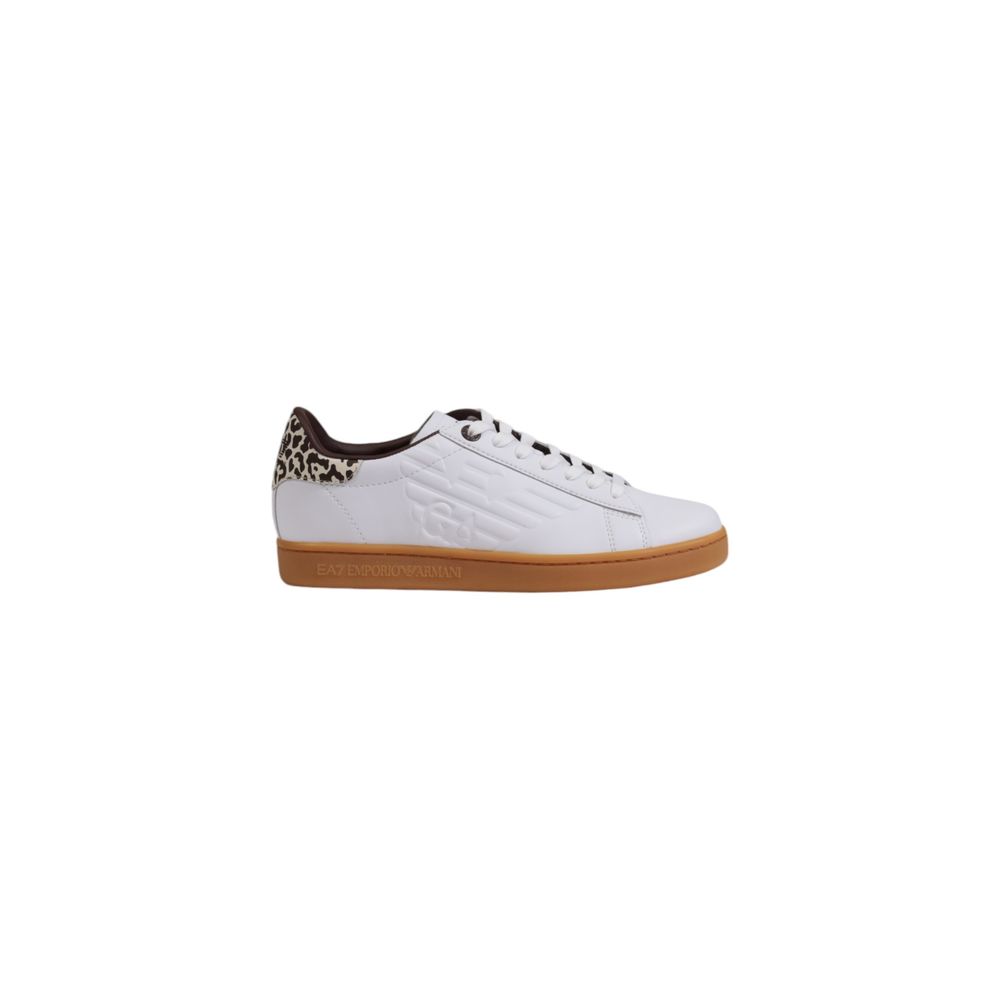Beigefarbene Low-Top-Sneaker aus Leder
