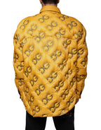 Gelbe Logo Stepp-Blousonjacke mit Knöpfen