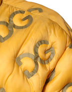 Gelbe Logo Stepp-Blousonjacke mit Knöpfen