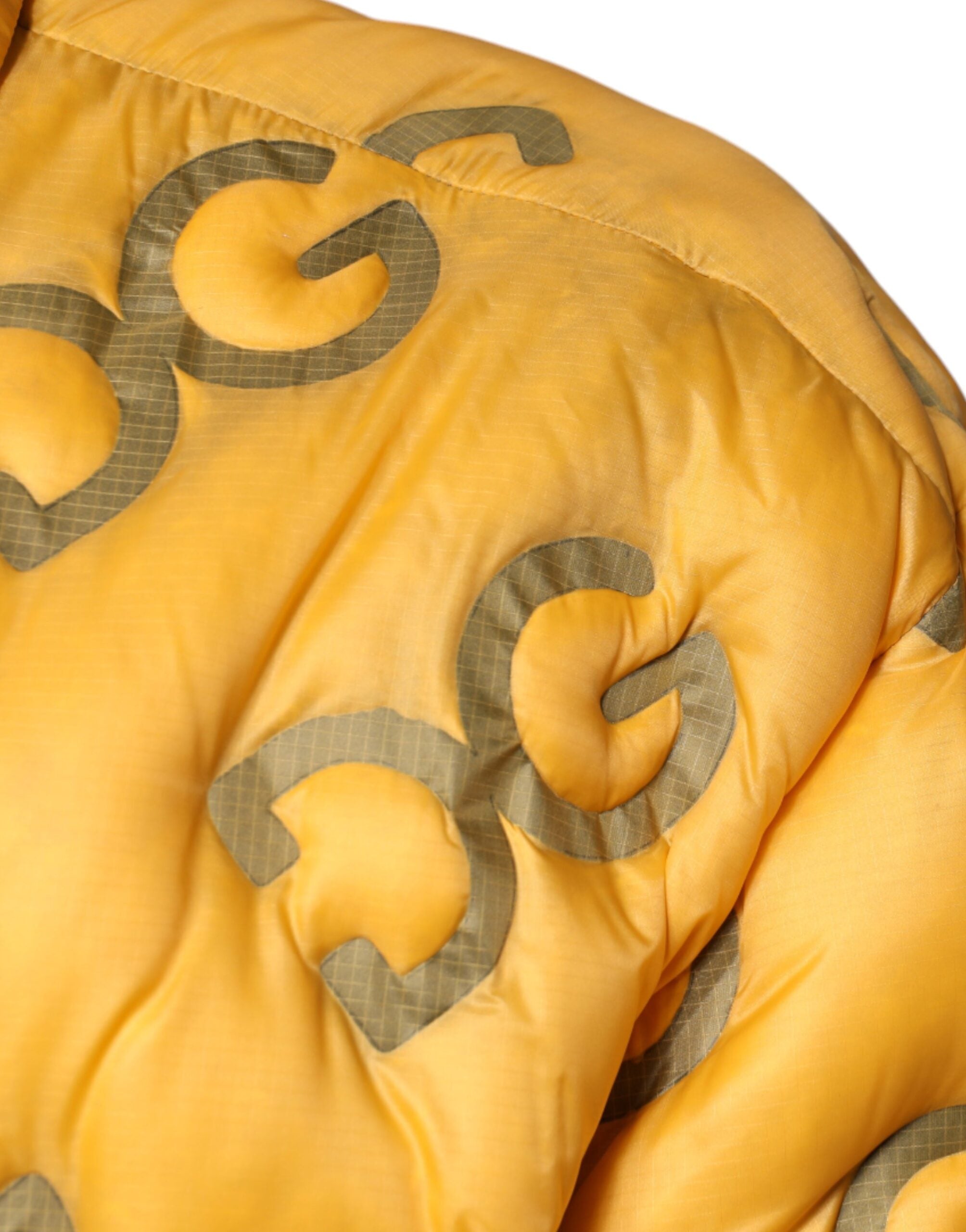 Gelbe Logo Stepp-Blousonjacke mit Knöpfen