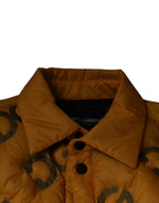 Gelbe Logo Stepp-Blousonjacke mit Knöpfen