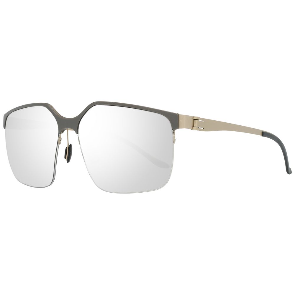 Sonnenbrille aus grauem Metall