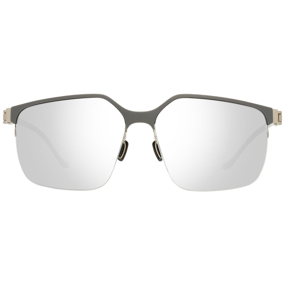 Sonnenbrille aus grauem Metall