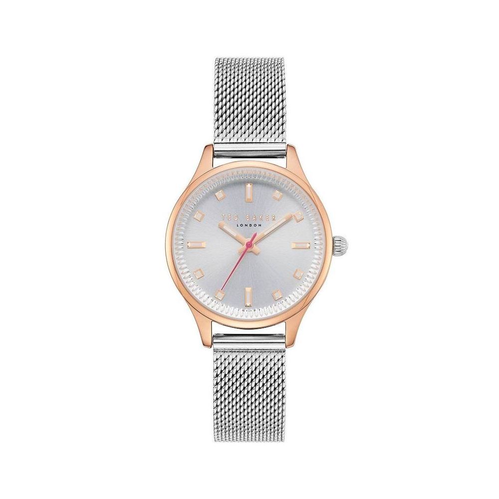Silberne Edelstahl-Dresswatch
