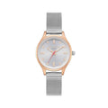 Silberne Edelstahl-Dresswatch